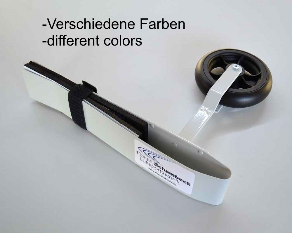 Stützrad für Großsegler ø125mm, Höhe 240mm, M 1:3, Schambeck Luftsporttechnik
