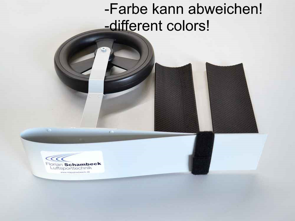 Stützrad für Großsegler ø200mm, Höhe 350mm, M 1:3, Schambeck Luftsporttechnik