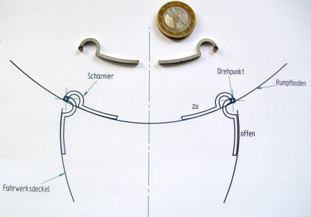 Scharniere für Fahrwerksdeckel aus V2A, (VE4) Florian Schambeck Luftsporttechnik # 5525