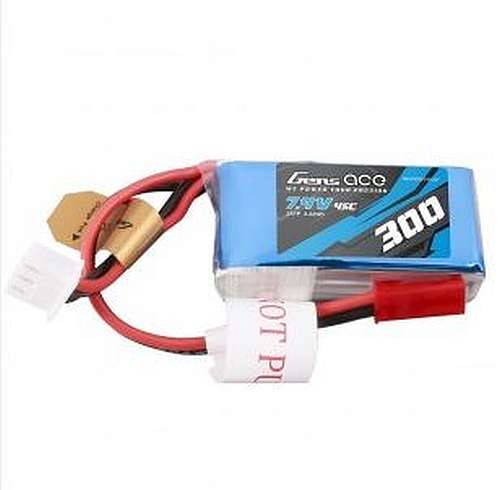 Gens Ace-LiPo-Akku, 2S/300mAh, 7.4V, 45C, 40x21x11mm, 18g