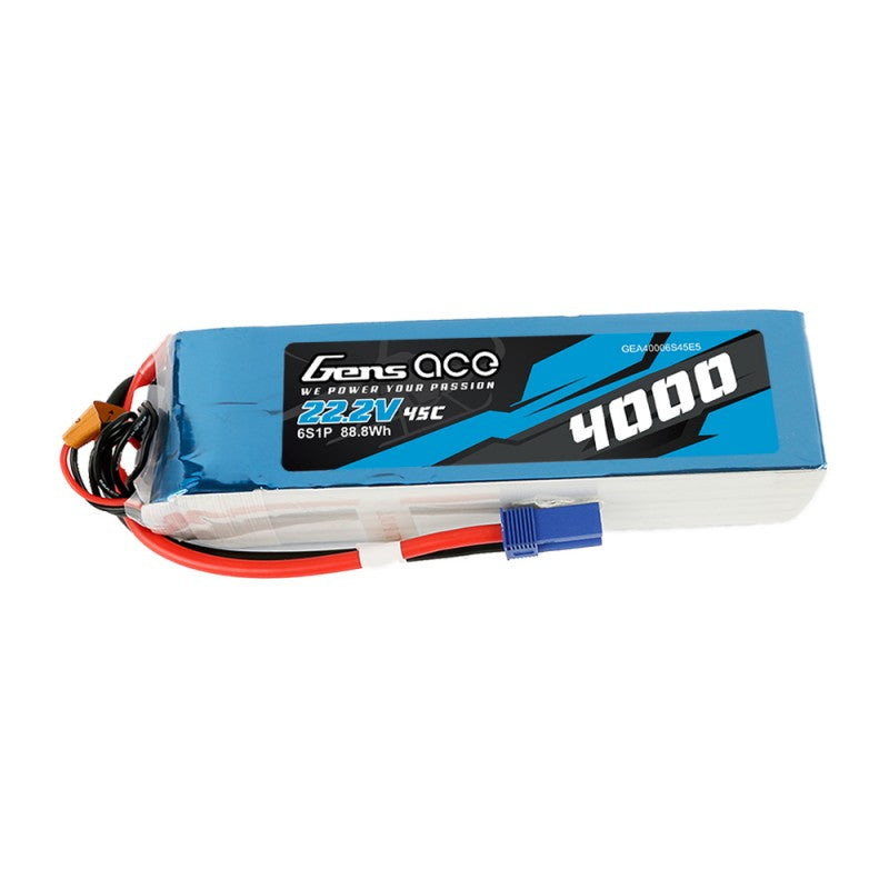 Gens Ace-LiPo-Akku, 6S/4000mAh, 22.2V, 45C, 160x47x41mm, 641g