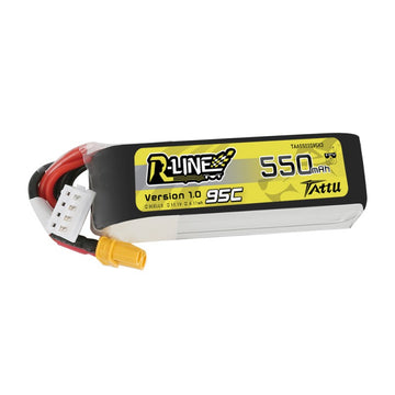 TATTU-LiPo-Akku, R-LINE, 3S/550mAh, 11.1V, 95C, 63x18.5x21mm, 43g