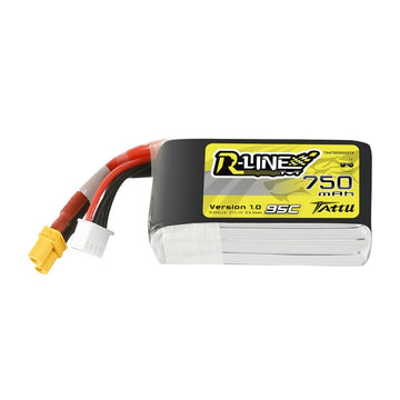 TATTU-LiPo-Akku, R-LINE, 4S/750mAh, 14.8V, 95C, 60x31x28mm, 82g
