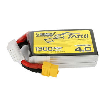 TATTU-LiPo-Akku, R-LINE, 4S/1300mAh, 14.8V, 130C, 76x38x25mm, 143g