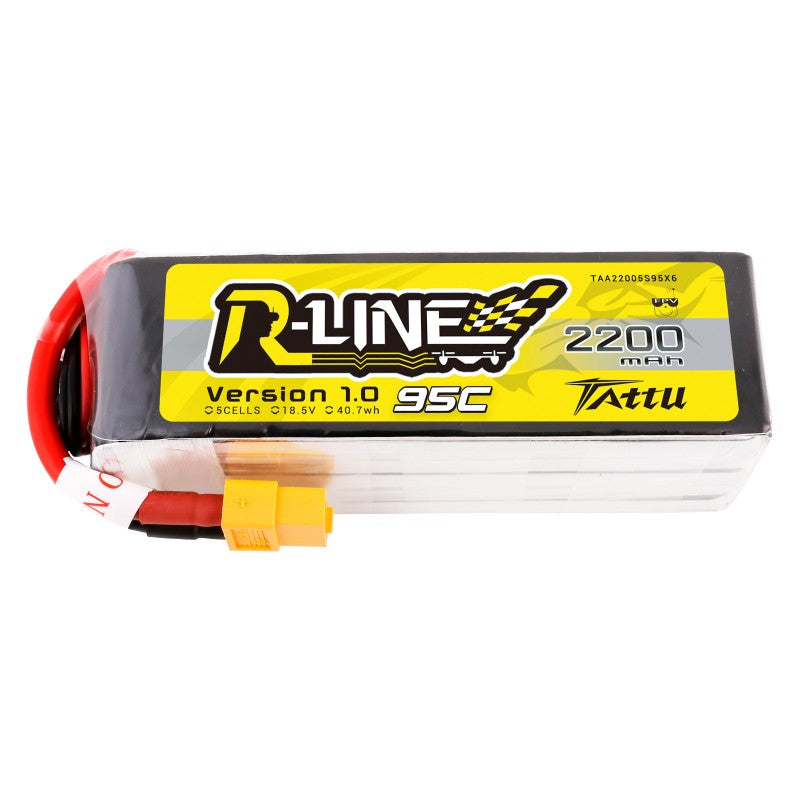 TATTU-LiPo-Akku, R-LINE, 5S/2200mAh, 18.5V, 95C, 108x35x38mm, 340g
