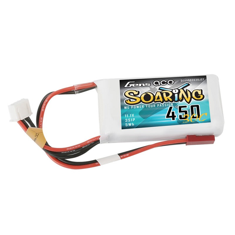 Gens Ace-LiPo-Akku, Soaring, 3S/450mAh, 11.1V, 30C, 58x31x13.5mm, 47g