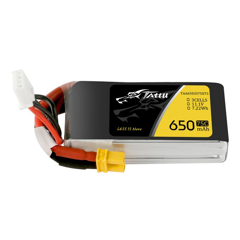 TATTU-LiPo-Akku, 3S/650mAh, 11.1V, 75C, 58x31x16mm, 59g
