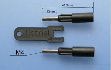 Gewindeadapter M4 für 6mm CFK Rohre, VE 2 Stück