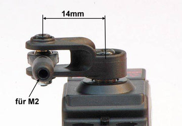 Gabelservohebel 14mm, für Graupner/JR-Servos, carbonverstärkt, VE 1 Stück