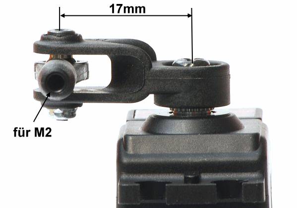Gabelservohebel 17mm, für MKS/Mini-Servos, carbonverstärkt, VE 1 Stück