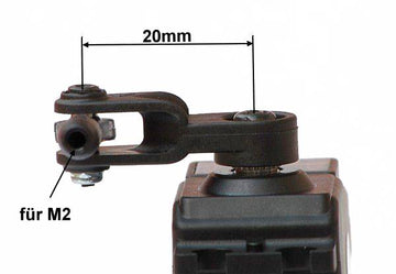 Gabelservohebel 20mm, für JR und Sanwa-Servos, carbonverstärkt, VE 1 Stück