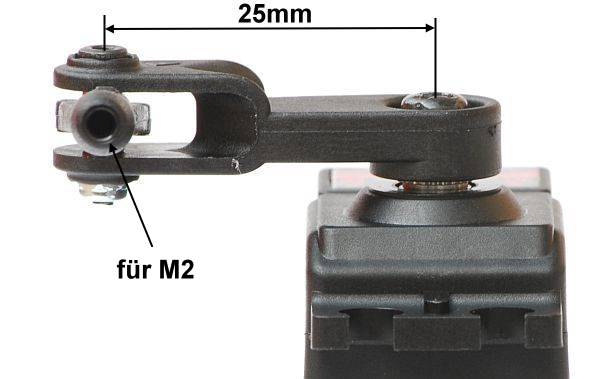 Gabelservohebel 25mm, für Hitec-Servos, carbonverstärkt, VE 1 Stück