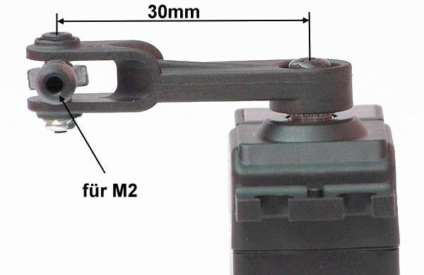 Gabelservohebel 30mm, für Graupner/JR-Servos, carbonverstärkt, VE 1 Stück