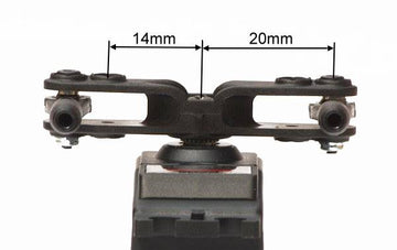 Doppelgabelservohebel 14/20mm, für Hitec-Servos, carbonverstärkt, VE 1 Stück