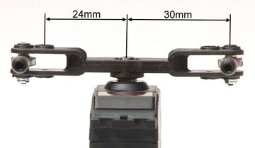 Doppelgabelservohebel 24/30mm, für Hitec-Servos, carbonverstärkt, VE 1 Stück