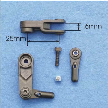 Gabelservohebel 25mm, für KST / MKS, 25T-6, carbonverstärkt, VE 1 Stück