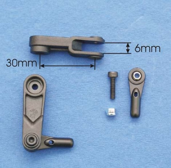 Gabelservohebel 30mm, für KST / MKS, 25T-6, carbonverstärkt, VE 1 Stück