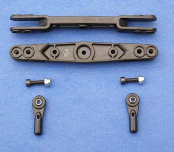 Doppelgabelservohebel 76/92mm, für KST / MKS, 25T-6, carbonverstärkt, VE 1 Stück