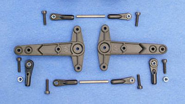 Seitenruderhebelset 100/120mm, für Graupner/JR-Servos, Carbonverstärkt, VE 1 Stk