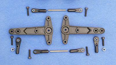 Seitenruderhebelset 100/120mm, für Graupner/JR-Servos, Carbonverstärkt, VE 1 Stk