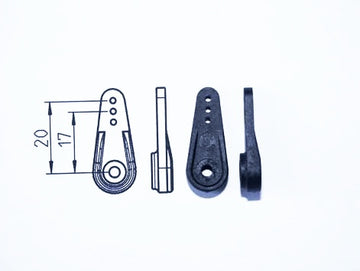 Servohebel 20mm, ohne Versatz (Typ A), für Graupner/JR-Servos, Carbonverstärkt