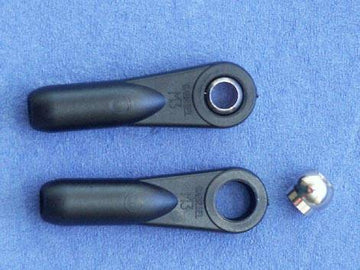 Ball Joint M3 with 4.8mm Flanged Ball (3mm bore), PU 10 pieces