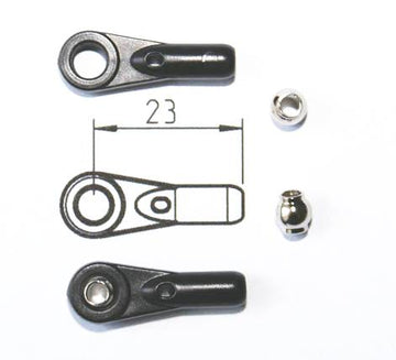 Rod End M3 with 5.77mm Flange Ball (3mm Bore), PU 10 pieces