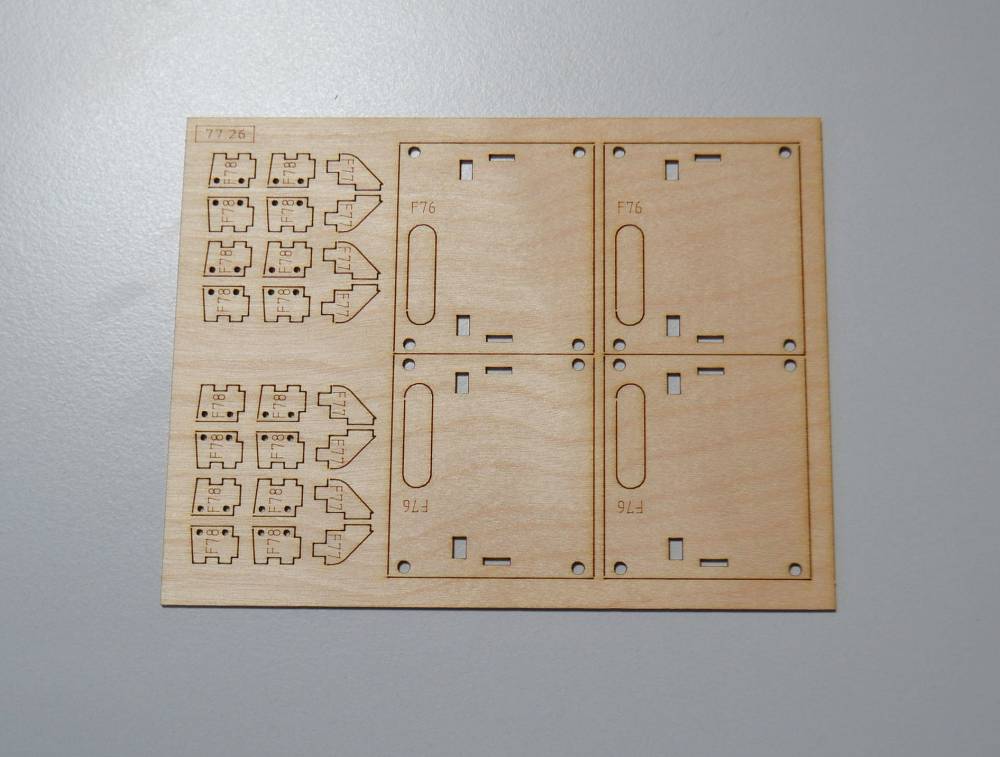 Servo mount for KST X08 Plus servo, (plywood), for Slope Infusion wing