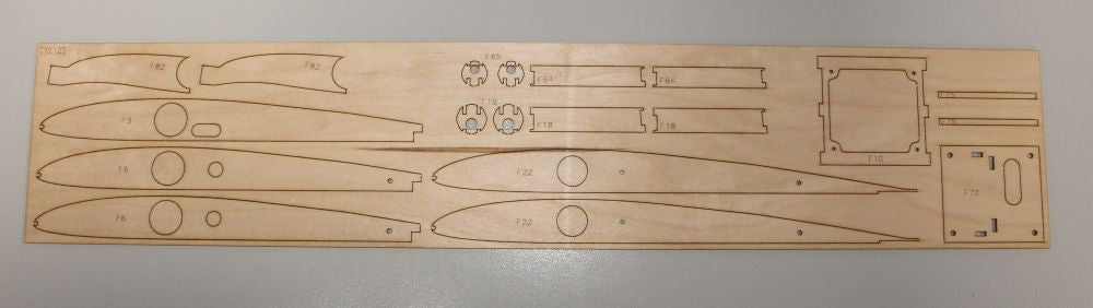Sperrholz Rippen / Servoabdeckung zu Introduction F5J