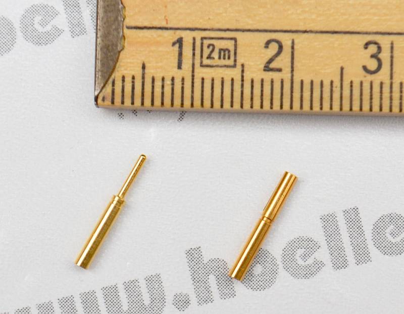 Gold Connector Set 0.8mm (Male/Female), max. 12A, # 71210