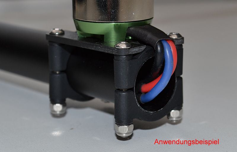 Clamp for 20mm tail booms (2 half-clamps, without screws)