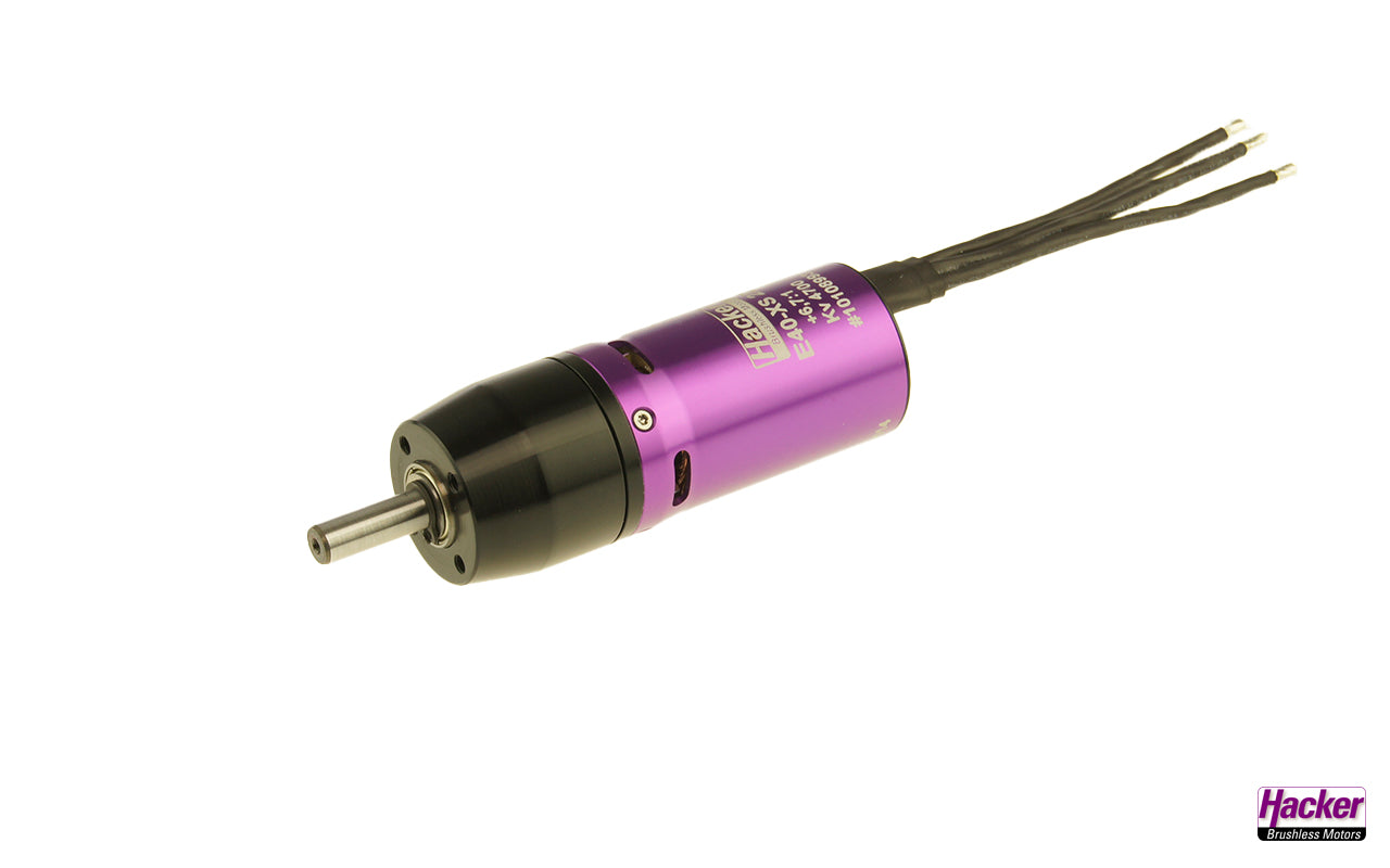 E40-XS, 2D incl. 6,7:1 Getriebe, Kv 4700, Hacker # 10108993