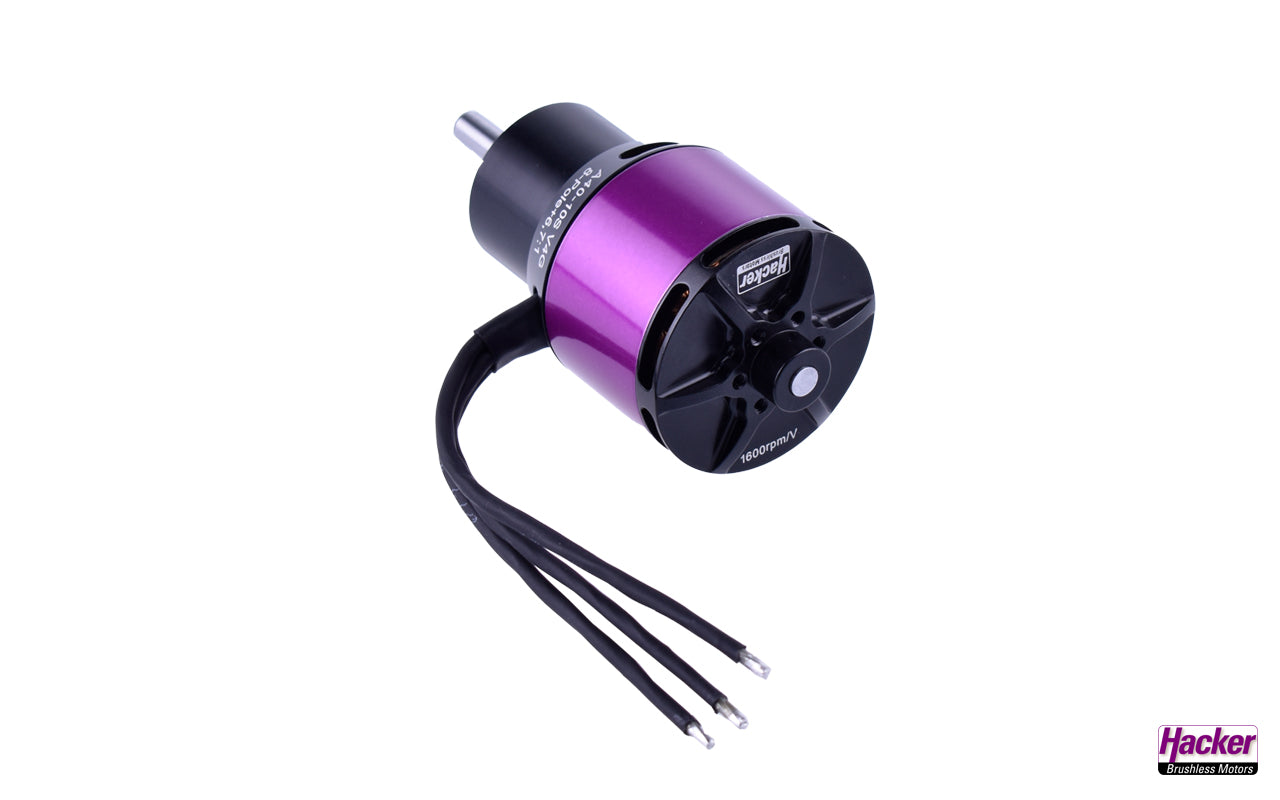 Hacker A40-10S V4G, 8 Pole with Gearbox 6.7:1, 238 RPM/V, Hacker # 10109537