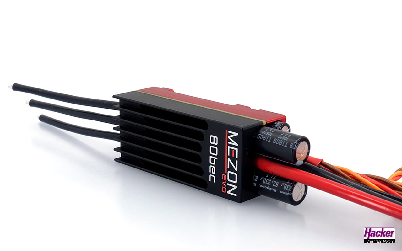 Flugregler Mezon EVO 80 BEC, 2-12S, 80A, BEC: 5-8.4V/15A, Hacker # 11039044