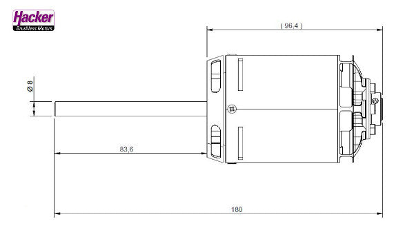 Hacker A60-18L-Glider, 149 rpm/V, extra long shaft, # 15729608