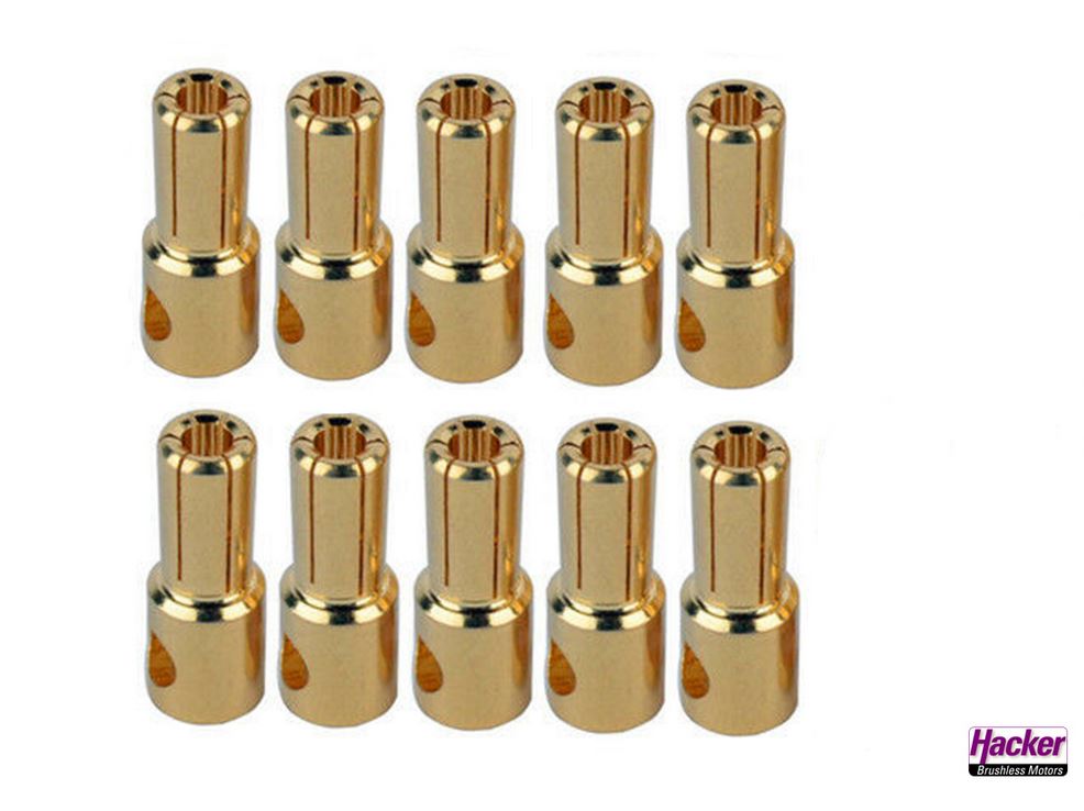 Hacker Banana Plug 5.5mm, (10 pcs), Hacker # 17874313