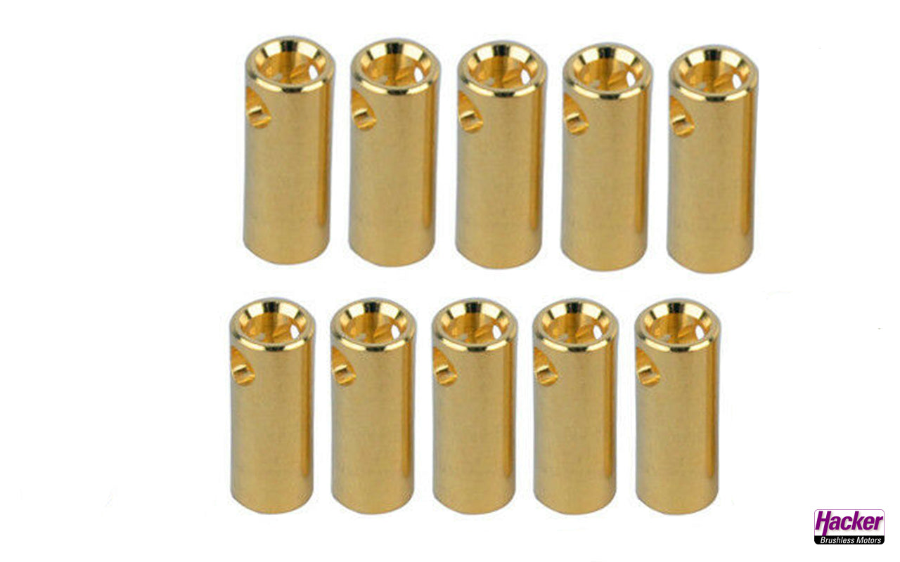 Hacker Gold Connector 5.5mm, (10-pack), Hacker # 17874314