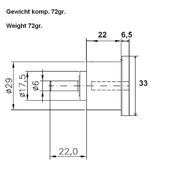Gearbox 3.7:1 Hacker B50 Series (600 flange, 5mm pinion), # 18616800