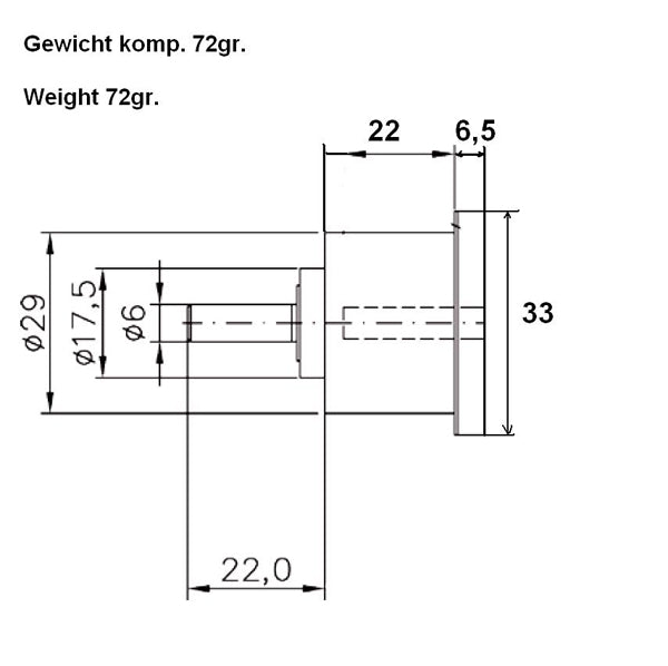 Gearbox 3.7:1 Hacker B50 Series (600 flange, 5mm pinion), # 18616800