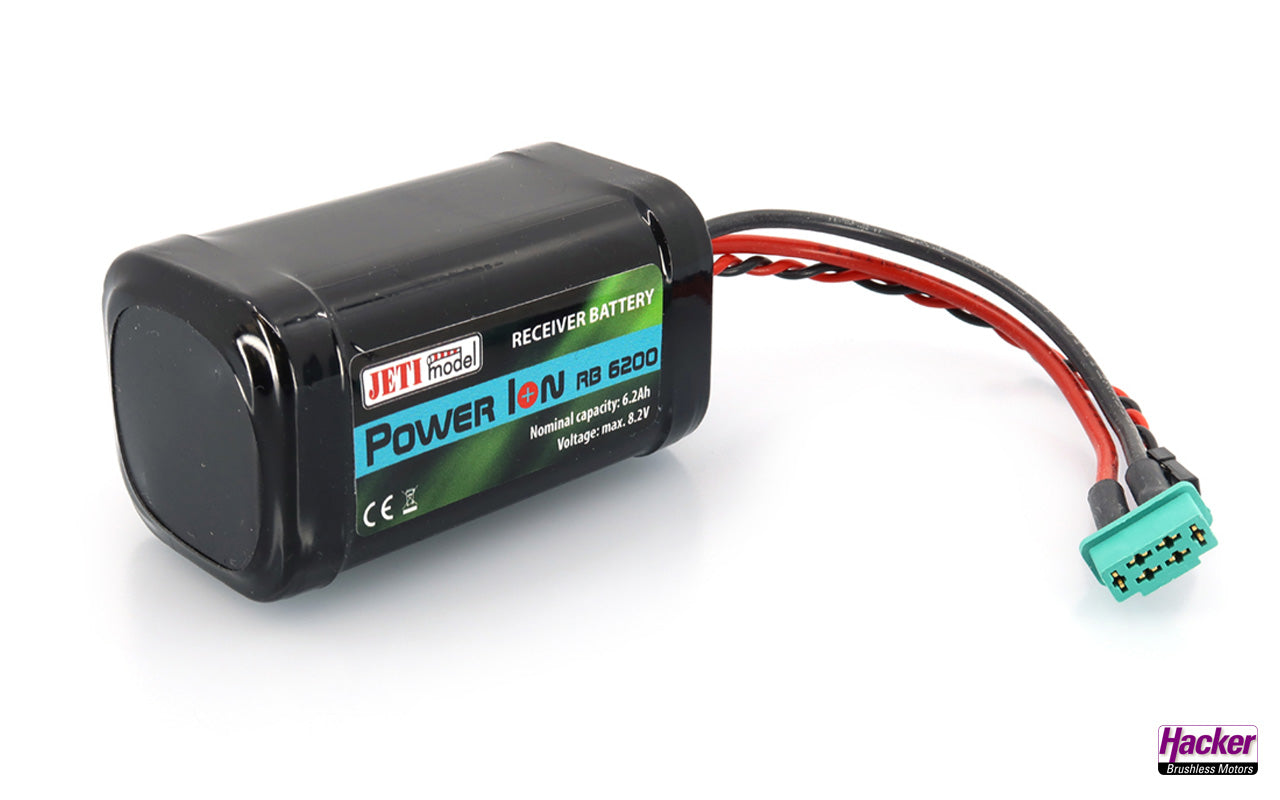 Receiver Battery Power Ion 6200, LiIo 7.2V, TRAYLESS, 104x47x50mm, 230g