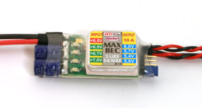 JETI Max BEC Empfängerstromversorgung aus 2S Lipo/Li-Ion Zellen
