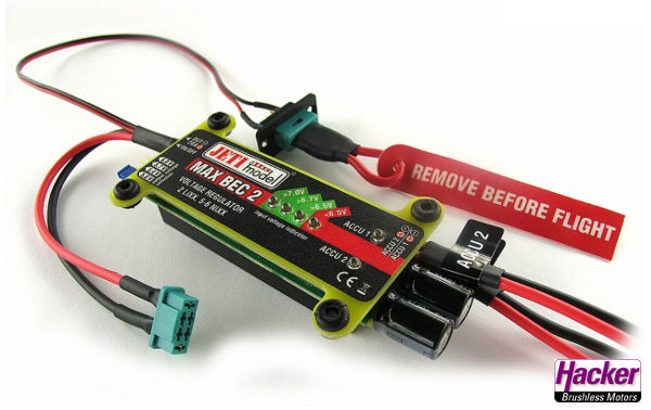 Jeti MAX BEC 2 - Empfängerstromversorgung aus 2x 2S LiPo/Li-Ion Zellen