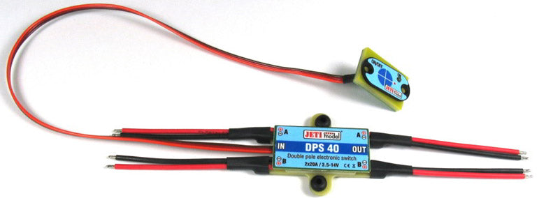 JETImodel DPS 40, Magnetschalter für 2 Stromkreise, 3,5-16V, 2x 20A Peak