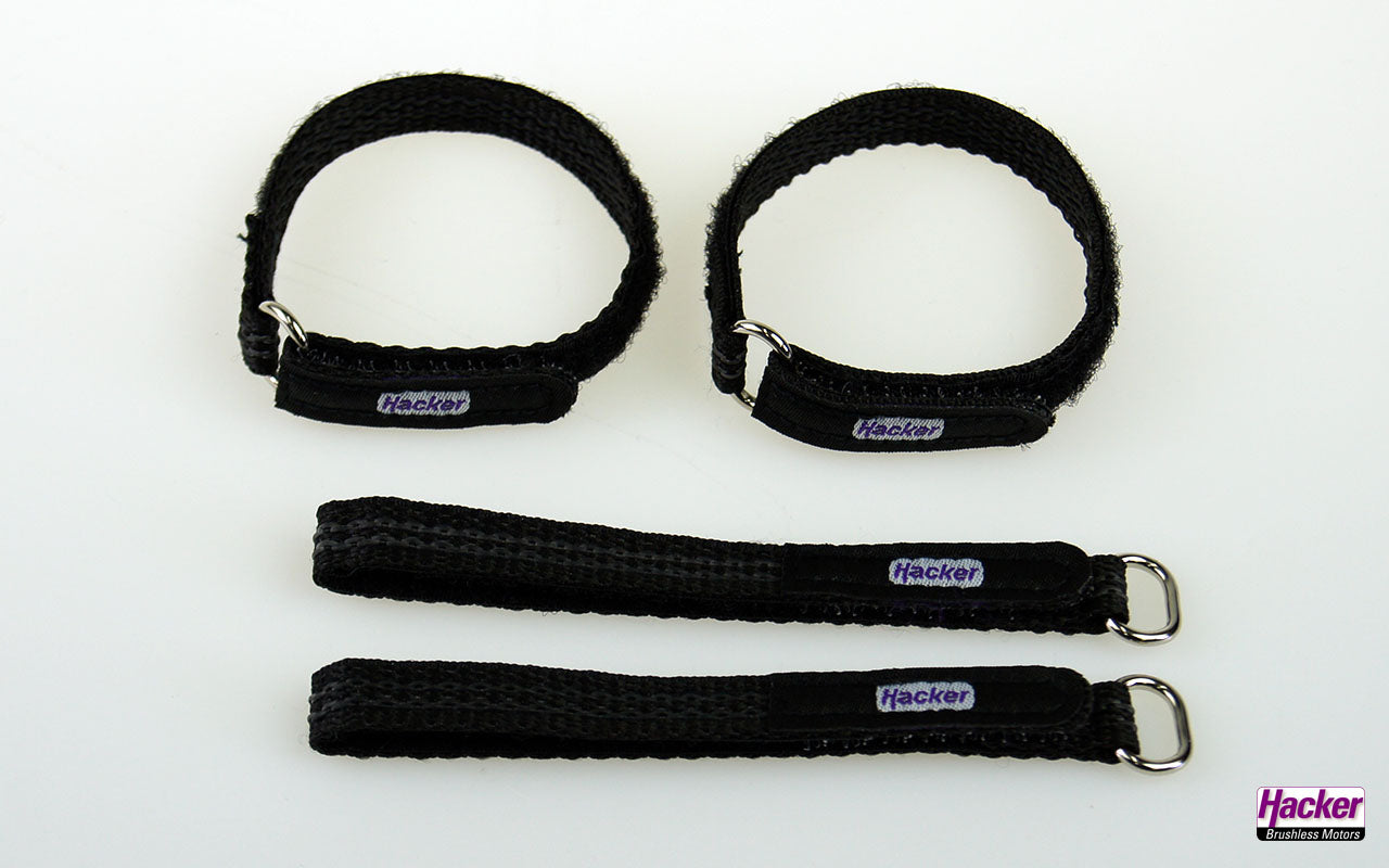 Velcro Strap Rubberized, 10x200mm, 4-Pack, Hacker # 28883020
