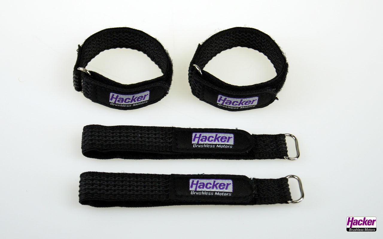 Klettband-Gurt gummiert, 15x200mm, 4er Pack, Hacker # 28884020