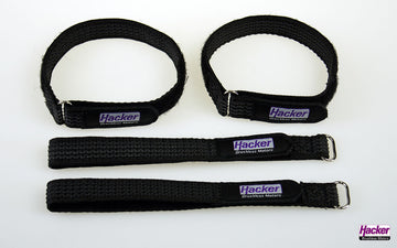 Hook-and-loop strap rubberized, 15x300mm, 4-pack, Hacker # 28884030