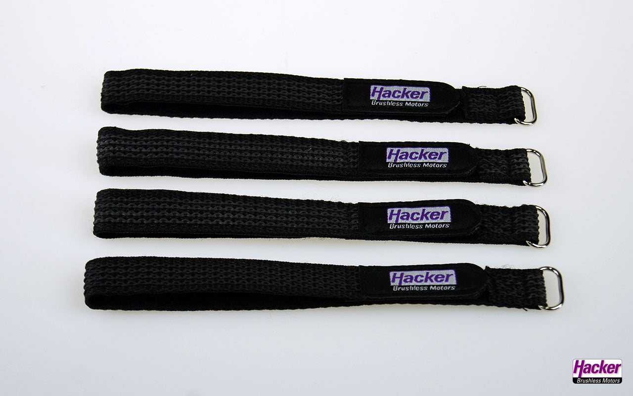 Hook-and-loop strap rubberized, 15x300mm, 4-pack, Hacker # 28884030