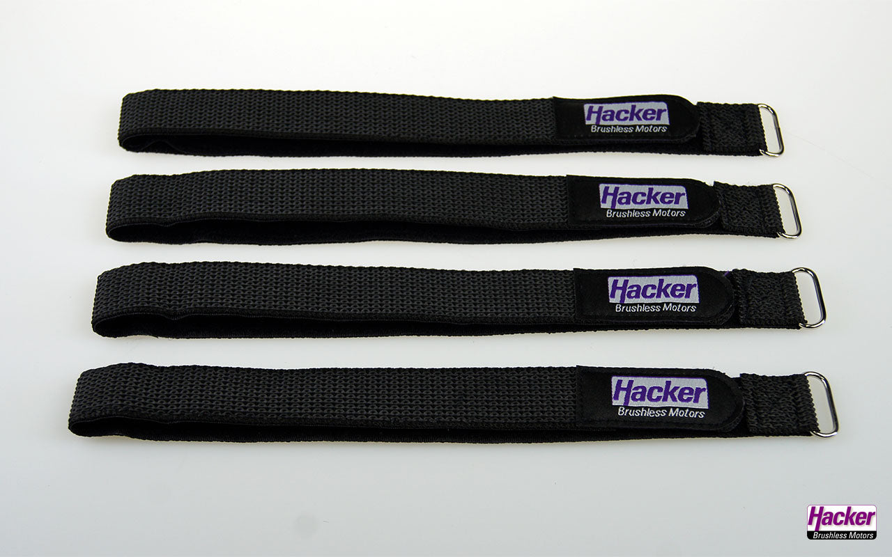 Klettband-Gurt gummiert, 25x500mm, 4er Pack, Hacker # 28885050
