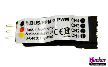 Jeti/Duplex S.BUS/PPM->PWM Converter CH1-4, Hacker # 29854845