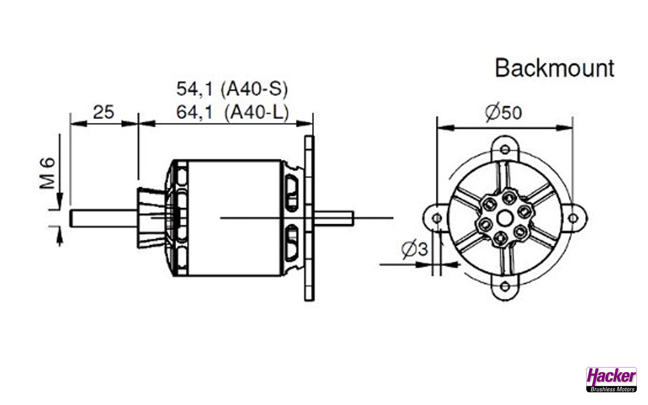 Hacker A40-14L, V4, 14-Pole, 355 U/V, Hacker # 33726616